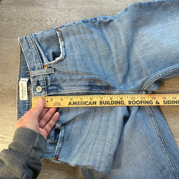 Abercrombie & Fitch The Crop Wide Leg Ultra High Rise Jeans 26 or 2 - Picture 10 of 13